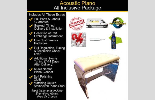 Steinhoven SG150 Crystal Grand Piano All Inclusive Package - Image 3